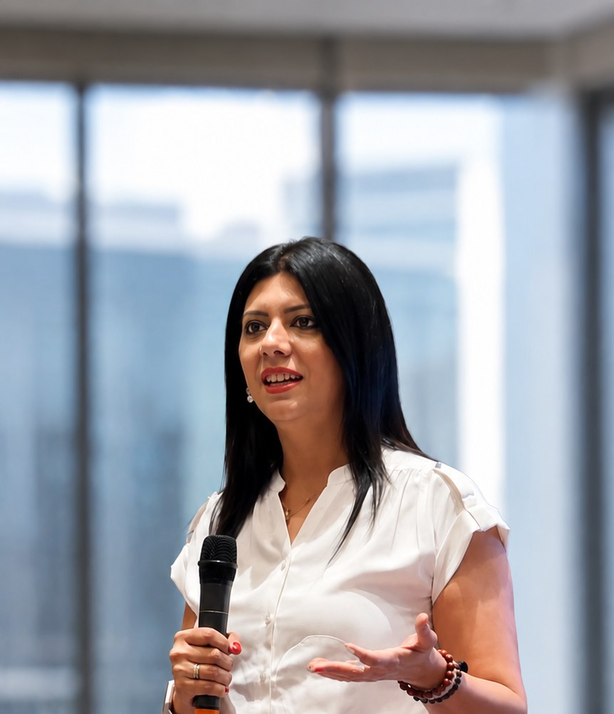 Bhawnaa Sharma speaking at a wellness session